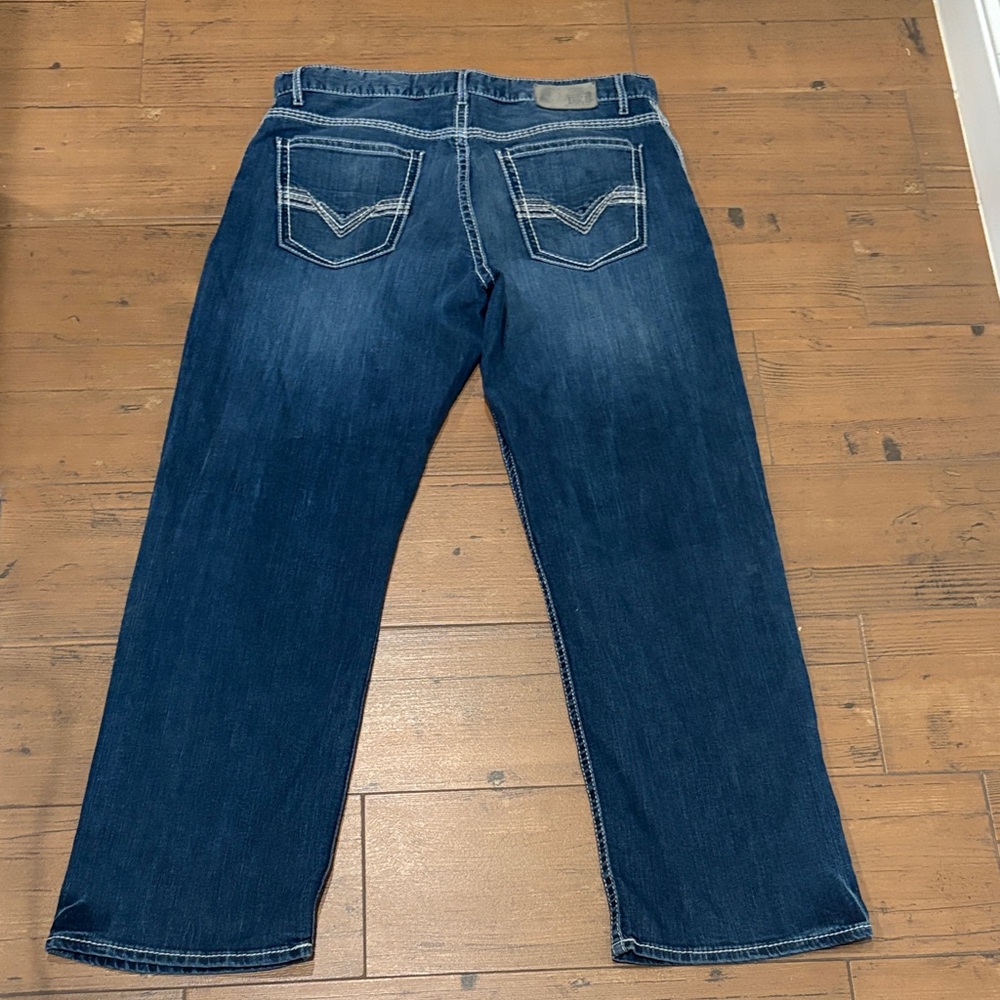 Men's Dark Blue Straight-Leg Jeans